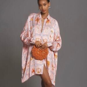 NWT Corey NWT Lynn Carter x Anthropologie Long Sleeved Printed Mini Skirt Dress